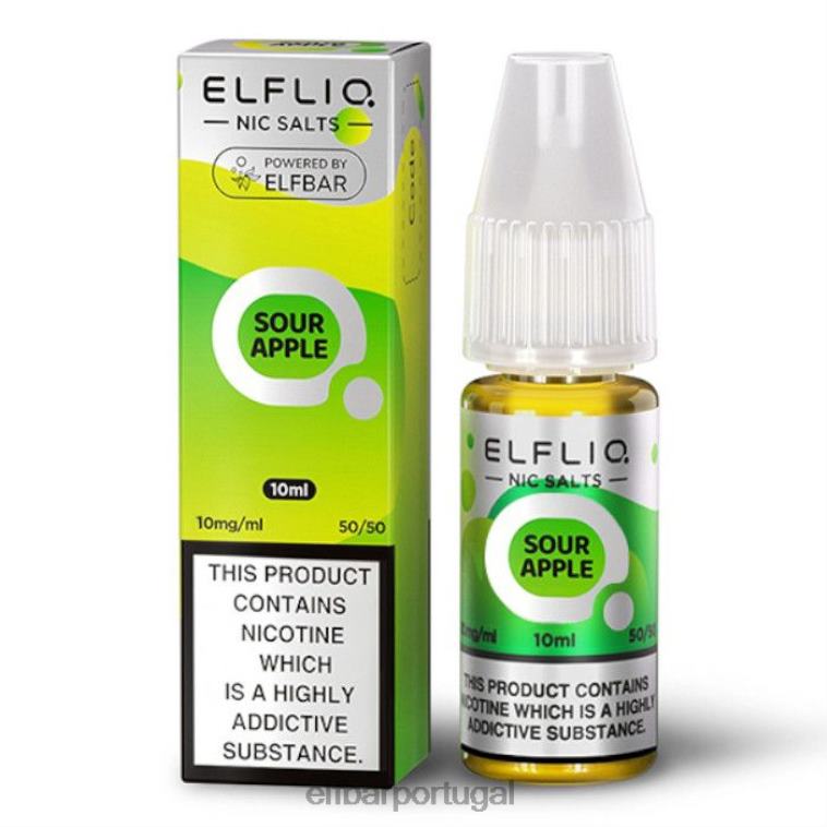 6FN06169 sais elfbar elfliq nic - maçã azeda - 10ml-10 mg/ml Uma cor cigarros eletrônicos