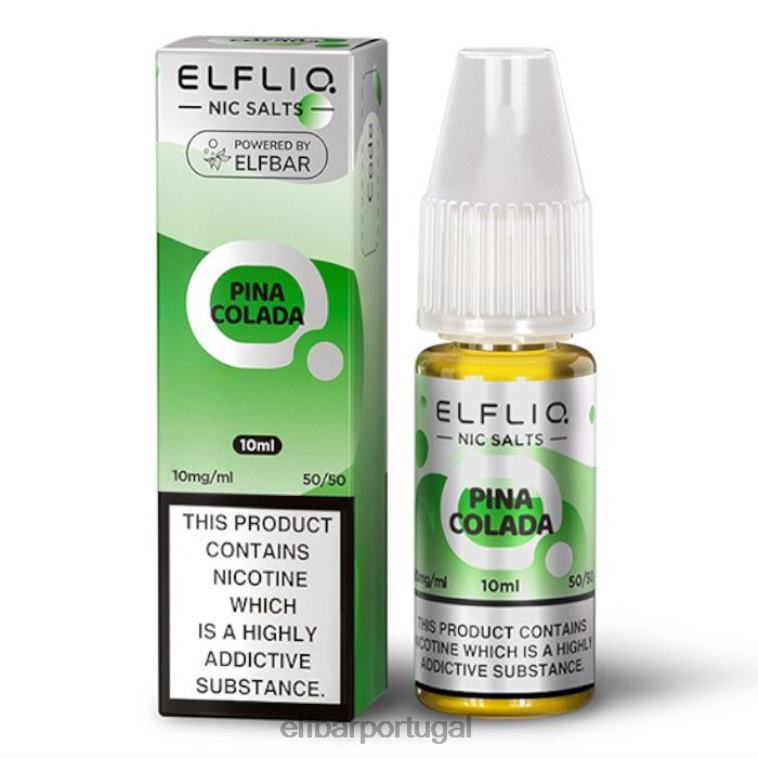 6FN06175 sais elfbar elfliq nic - pina colada - 10ml-10 mg/ml Uma cor cigarros eletrônicos