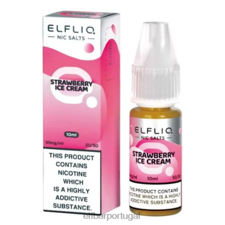 6FN06182 sais elfbar elfliq nic - morango snoow - 10ml-10 mg/ml Uma cor cigarros eletrônicos