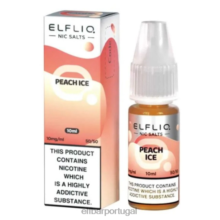 6FN06185 sais elfbar elfliq nic - gelo de pêssego - 10ml-10 mg/ml Uma cor cigarros eletrônicos