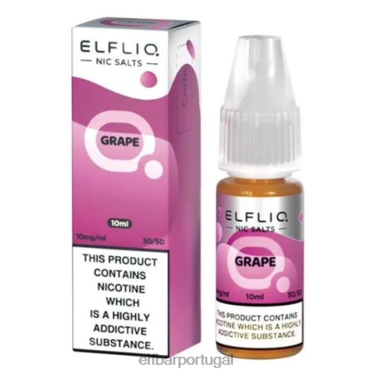 6FN06191 sais elfbar elfliq nic - uva - 10ml-10 mg/ml Uma cor cigarros eletrônicos