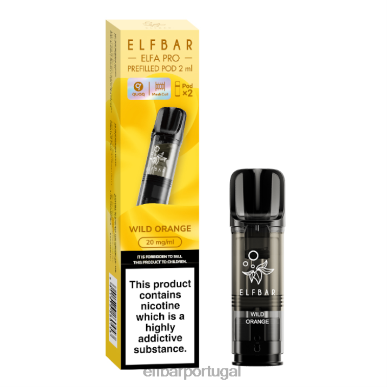 6FN0695 elfbar elfa pro cápsulas pré-cheias - 20 mg - 2 unidades laranja selvagem cigarros eletrônicos