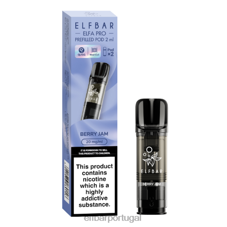 6FN0698 elfbar elfa pro cápsulas pré-cheias - 20 mg - 2 unidades neve de mirtilo cigarros eletrônicos