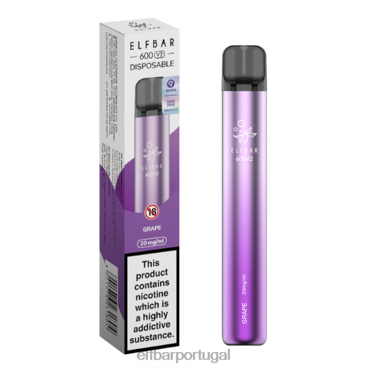 6FN062 vaporizador descartável elfbar 600v2 - 20mg uva cigarros eletrônicos