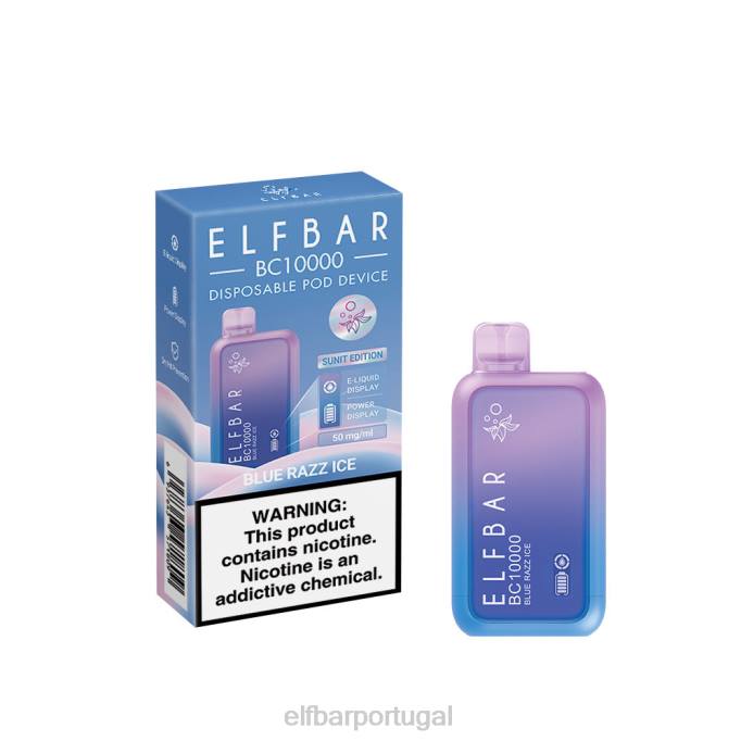 gelo azul cigarro eletrônico HDFV36 vape descartável novo bc10000 10000puffs ELFBAR