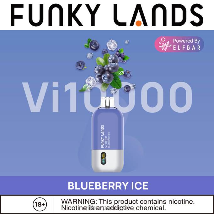 gelo de mirtilo cigarro eletrônico HDFV151 Funky Lands Melhor Sabor Vape Descartável Vi10000 Série Iced ELFBAR