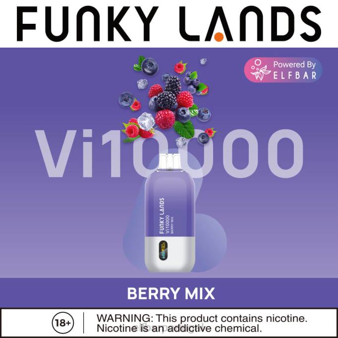 gelo de mirtilo cigarro eletrônico HDFV158 Funky Lands vape descartável vi10000 puffs ELFBAR