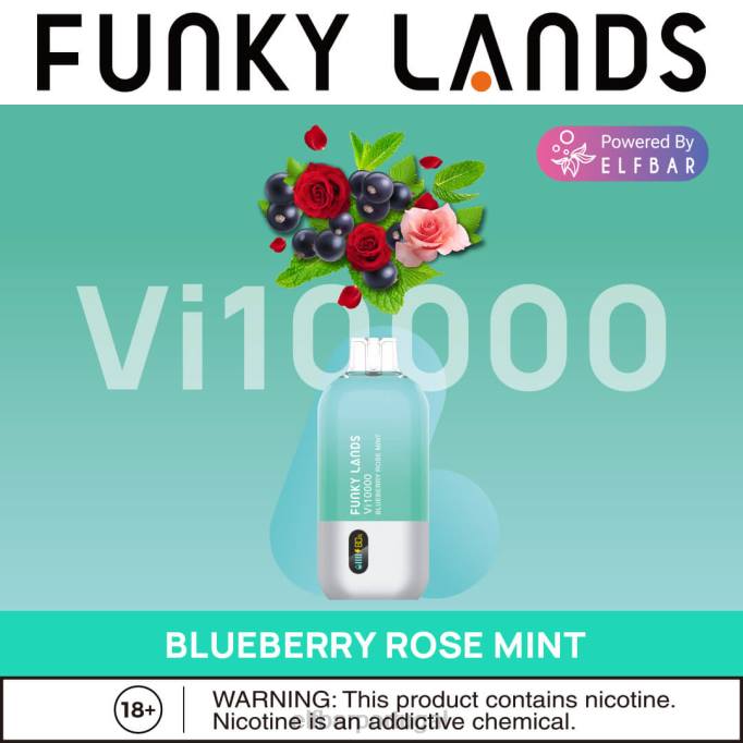 gelo de mirtilo cigarro eletrônico HDFV158 Funky Lands vape descartável vi10000 puffs ELFBAR