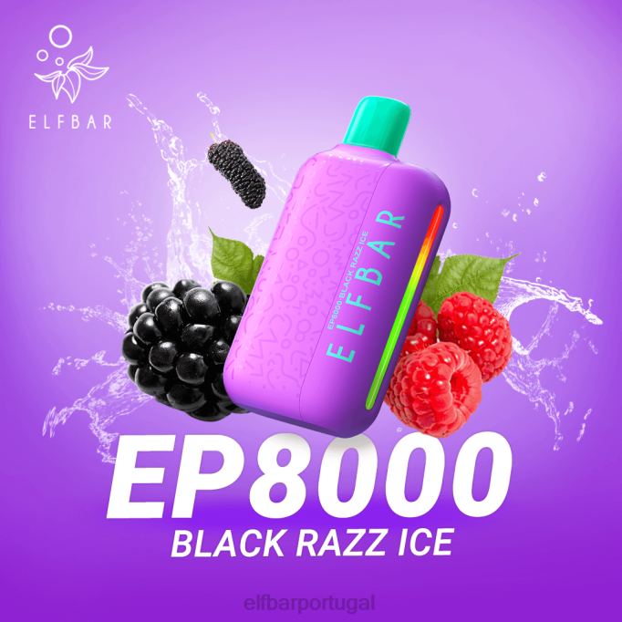 gelo razz preto cigarro eletrônico HDFV70 vape descartável novos sopros ep8000 ELFBAR